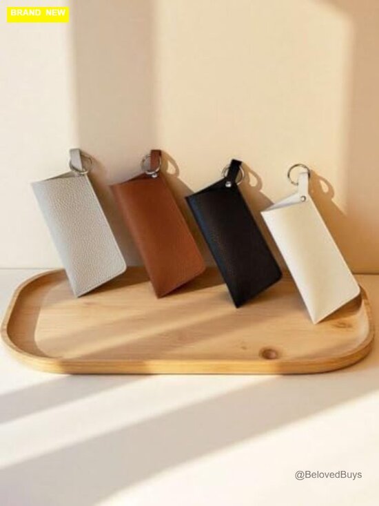 PU Sunglasses Pouch with Holster Clip and Key Ring - Slim Protective Case for main image 5